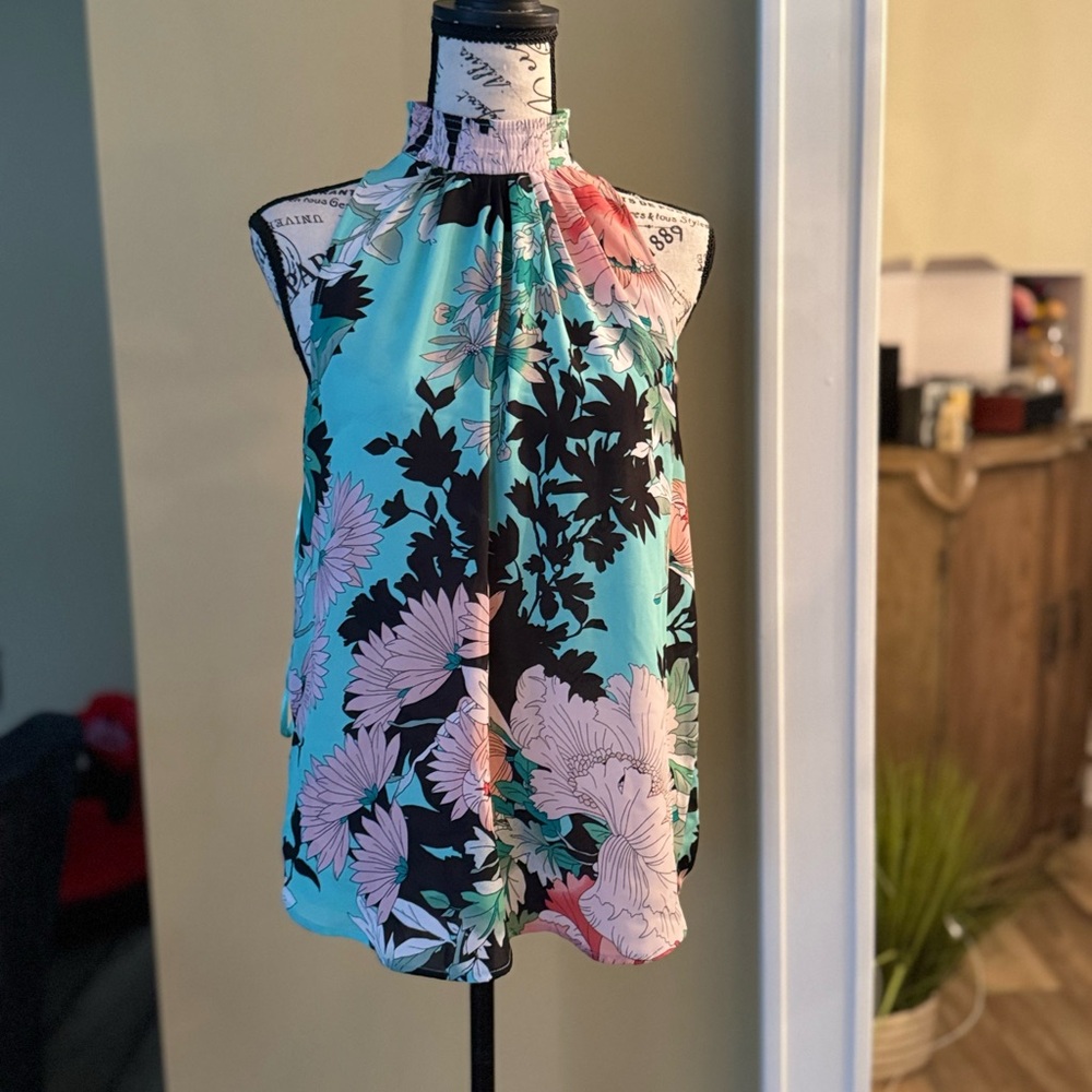 Floral Halter Neck Top - Multicolor